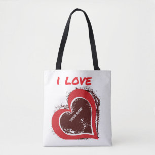 Bearbeitbares Grunge-Herz-Liebesdesign – Fügen Sie Tasche