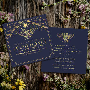 Bearbeitbares Hexen-Tarot Imker-Honigbiene Quadratische Visitenkarte