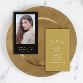 Bearbeitbares Hintergrundfarbenprofil-Headshot-Fot Visitenkarte