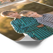 Bearbeitbares Hintergrundfarbenrundes Monogramm-Fo Poster (Ecke)