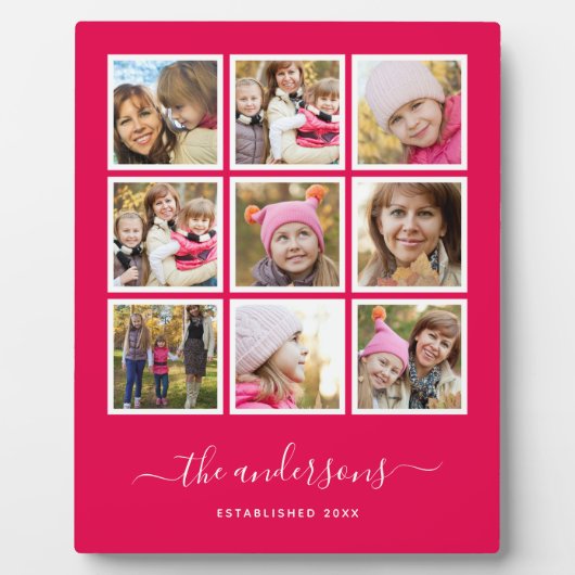 Bearbeitbares Hintergrundfarbfoto-Collage-Skript Fotoplatte (Vorderseite)