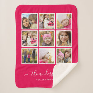 Bearbeitbares Hintergrundfarbfoto-Collage-Skript Sherpadecke