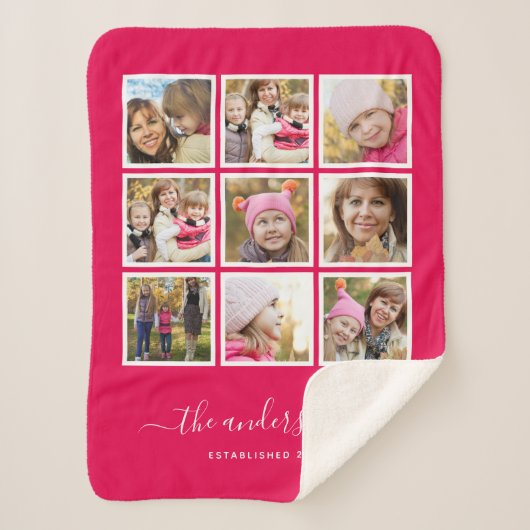 Bearbeitbares Hintergrundfarbfoto-Collage-Skript Sherpadecke (Vorderseite)