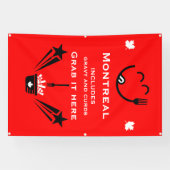 Bearbeitbares Kanadisches Poutine-Festival Banner (Horizontal)