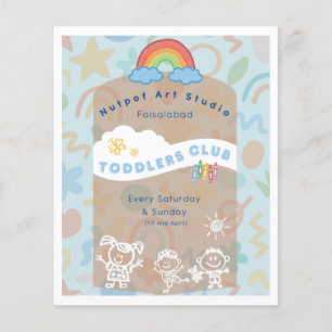 Bearbeitbares Kinderflyer! Cute und ästhetisch Flyer