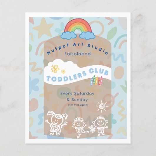 Bearbeitbares Kinderflyer! Cute und ästhetisch Flyer (Vorne)