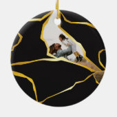 Bearbeitbares Kintsugi-Design-Ornament Keramik Ornament (Hinten)
