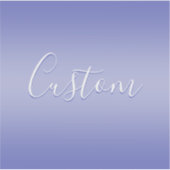 Bearbeitbares kursives Skript | Transparent Lila Aufkleber (Vorderseite)