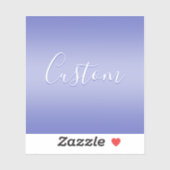 Bearbeitbares kursives Skript | Transparent Lila Aufkleber (Blatt)