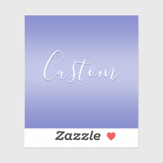 Bearbeitbares kursives Skript | Transparent Lila Aufkleber (Blatt)