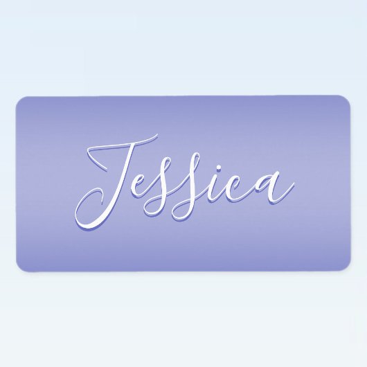 Bearbeitbares kursives Skript | Weißes und Lila Vi Adressaufkleber