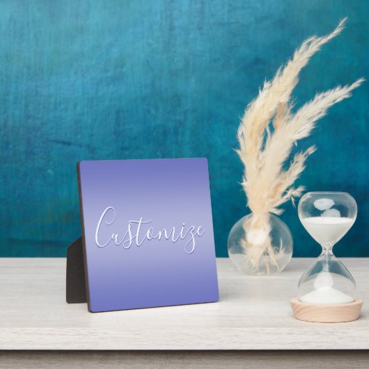 Bearbeitbares kursives Skript | Weißes und Lila Vi Fotoplatte (InSitu)