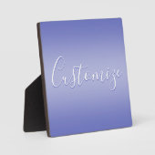 Bearbeitbares kursives Skript | Weißes und Lila Vi Fotoplatte (Vorderseite)