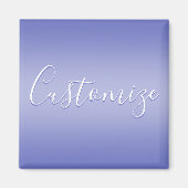 Bearbeitbares kursives Skript | Weißes und Lila Vi Magnet (Vorne)