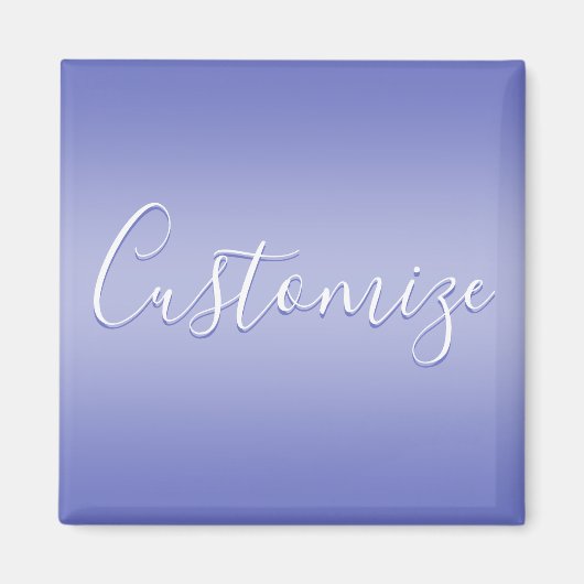 Bearbeitbares kursives Skript | Weißes und Lila Vi Magnet (Vorne)