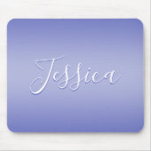 Bearbeitbares kursives Skript | Weißes und Lila Vi Mousepad (Vorne)