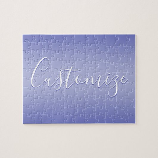 Bearbeitbares kursives Skript | Weißes und Lila Vi Puzzle (Horizontal)