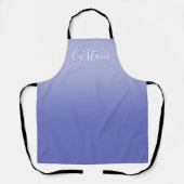 Bearbeitbares kursives Skript | Weißes und Lila Vi Schürze (Vorderseite)