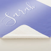 Bearbeitbares kursives Skript | Weißes und Lila Vi Sherpadecke (3/4)