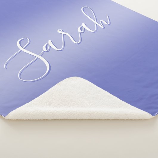 Bearbeitbares kursives Skript | Weißes und Lila Vi Sherpadecke (3/4)