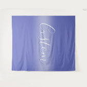 Bearbeitbares kursives Skript | Weißes und Lila Vi Wandteppich (Vorderseite (Horizontal))