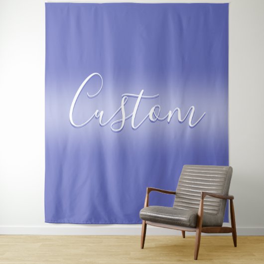 Bearbeitbares kursives Skript | Weißes und Lila Vi Wandteppich (Beispiel)