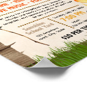 Bearbeitbares Lagerfeuer-BBQ-Flyer-Template Poster (Ecke)