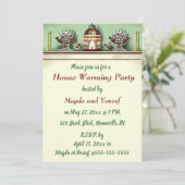 Bearbeitbares Mantlepiece Housewarming Party Einladung (Stehend Vorderseite)