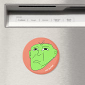 bearbeitbares Meme grünes Mittel Magnet (In Situ (Geschirrspüler))