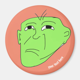 bearbeitbares Meme grünes Mittel Magnet