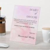 bearbeitbares Rosa in Form von Gastgeschenke Hochz Sockelschild (In SItu)