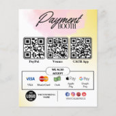 Bearbeitbares Scan-to-Pay-Schild - QR-Code-Vorlage Flyer (Vorne)