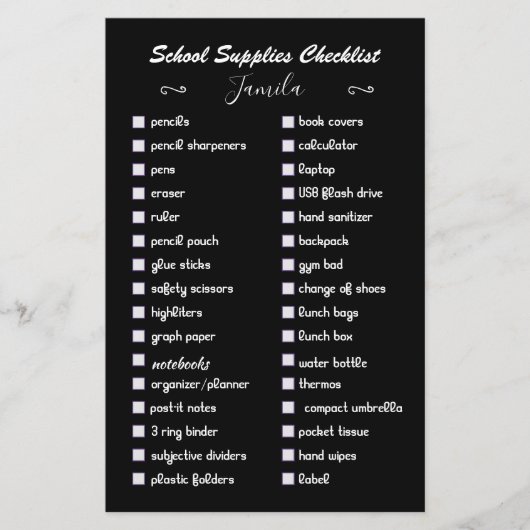 bearbeitbares Schwarz und Weiß liefert eine elegan (Vorderseite)