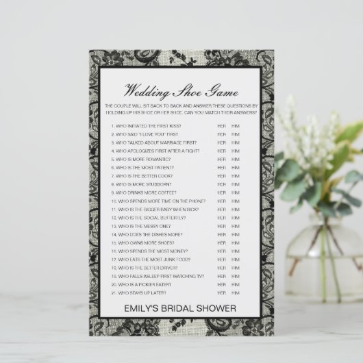 Bearbeitbares Showspiel für den Polterabend (Stehend Vorderseite)