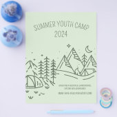 Bearbeitbares Sommerferienlager, Jugend-Sommercamp Flyer (Einzeln)