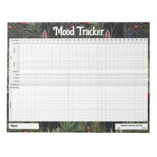 Bearbeitbares Stimmungs-Tracker-Journal-Notizbuch Notizblock