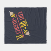 Bearbeite es oder bereue es Englischlehrer Fleecedecke (Vorderseite (Horizontal))