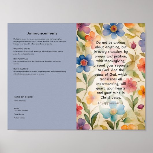 Bearbeiten, Church Bulletin herunterladen Poster (Vorne)