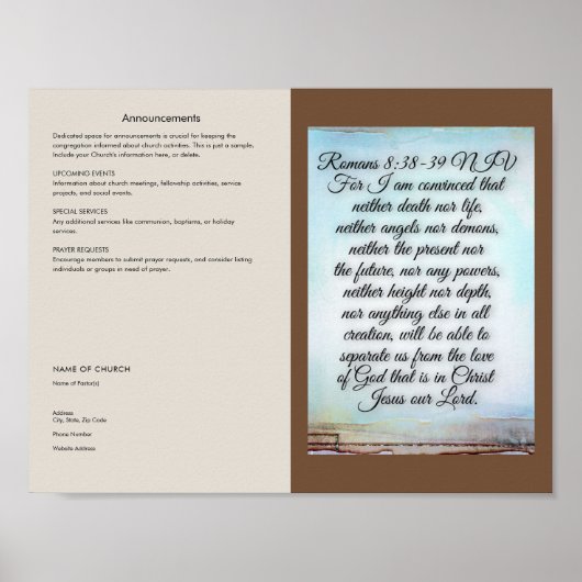 Bearbeiten, Church Bulletin Poster herunterladen (Vorne)