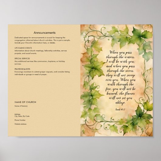 Bearbeiten, Church Bulletin Poster herunterladen (Vorne)