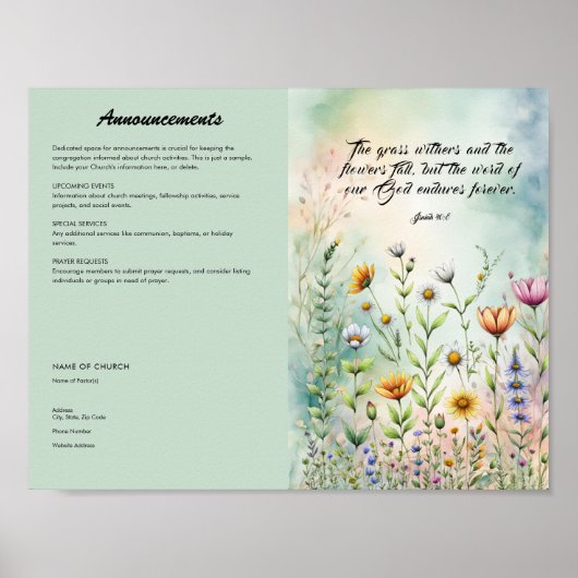 Bearbeiten, Church Bulletin Poster herunterladen (Vorne)