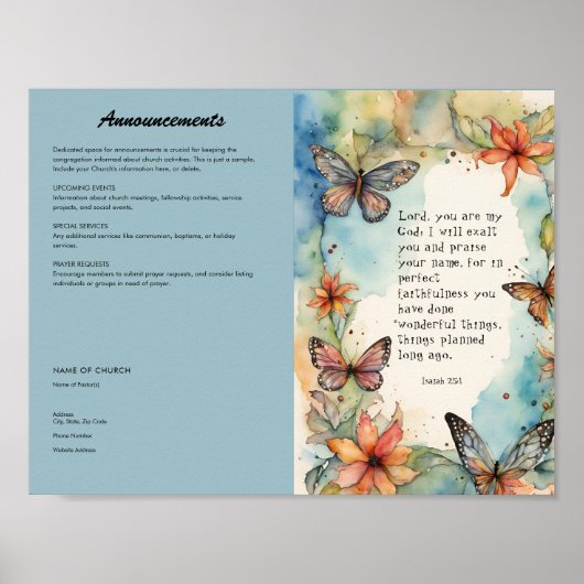 Bearbeiten, Church Bulletin Poster herunterladen (Vorne)