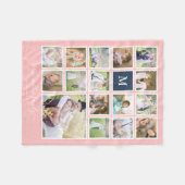 Bearbeiten der Hintergrundfarben Monogramm-Fotolei Fleecedecke (Vorderseite (Horizontal))