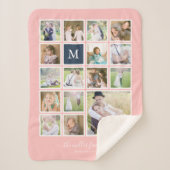 Bearbeiten der Hintergrundfarben Monogramm-Fotolei Sherpadecke (Vorderseite)