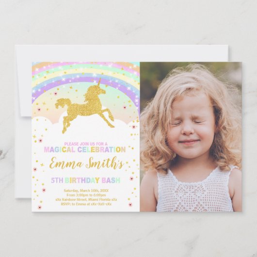 Bearbeiten der Magischen Party-Karte Einladung (Vorderseite)