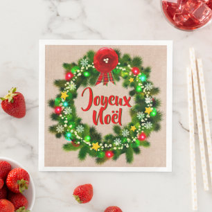 Bearbeiten der Textserviette für Tischjoyeux noël Serviette