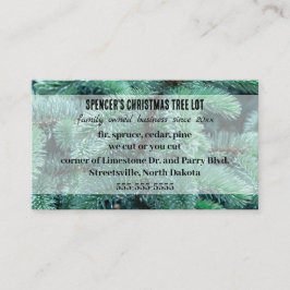 Bearbeiten der Weihnachtsbaum Lot Business Card Visitenkarte