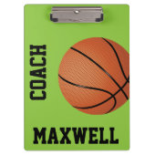 Bearbeiten der Zwischenablage des Basketballtraine Klemmbrett (Vorderseite)