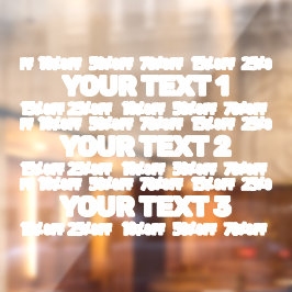 Bearbeiten des Fensters "Verkauf" Fensteraufkleber