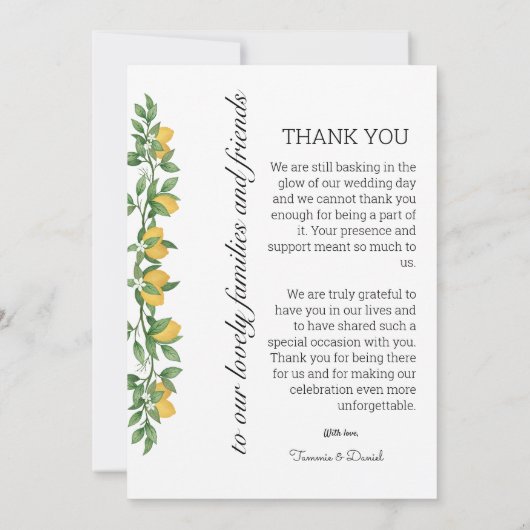 Bearbeiten des Menüs Vielen Dank, Vorlage (Rückseite)